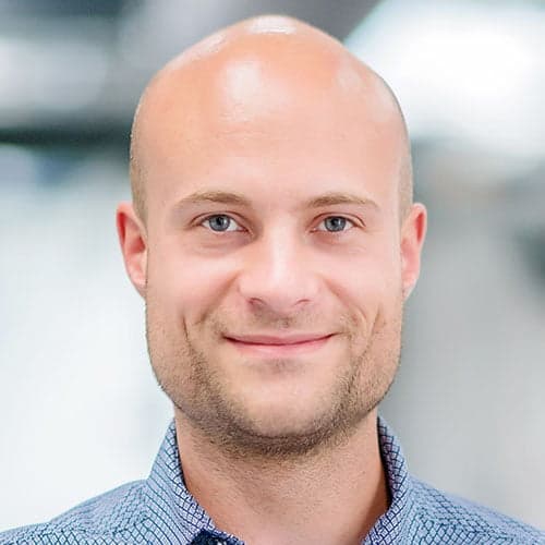 Corentin, part of the Quantoom Biosciences team, describing company culture